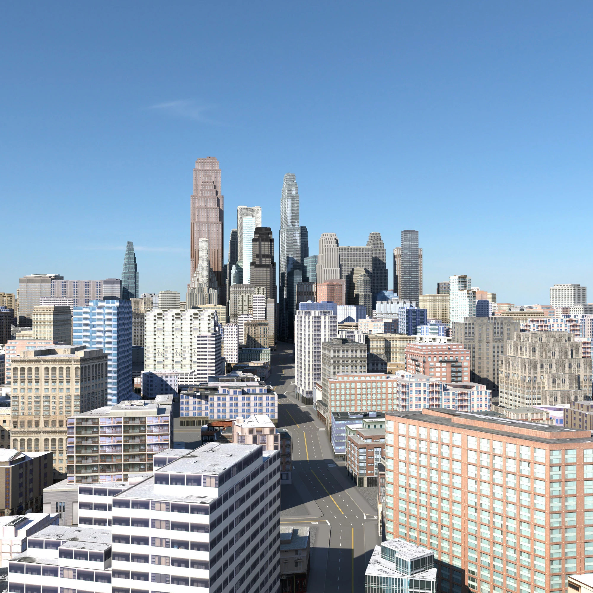 City 112 3D Model .c4d .max .obj .3ds .fbx .stl .blend 
