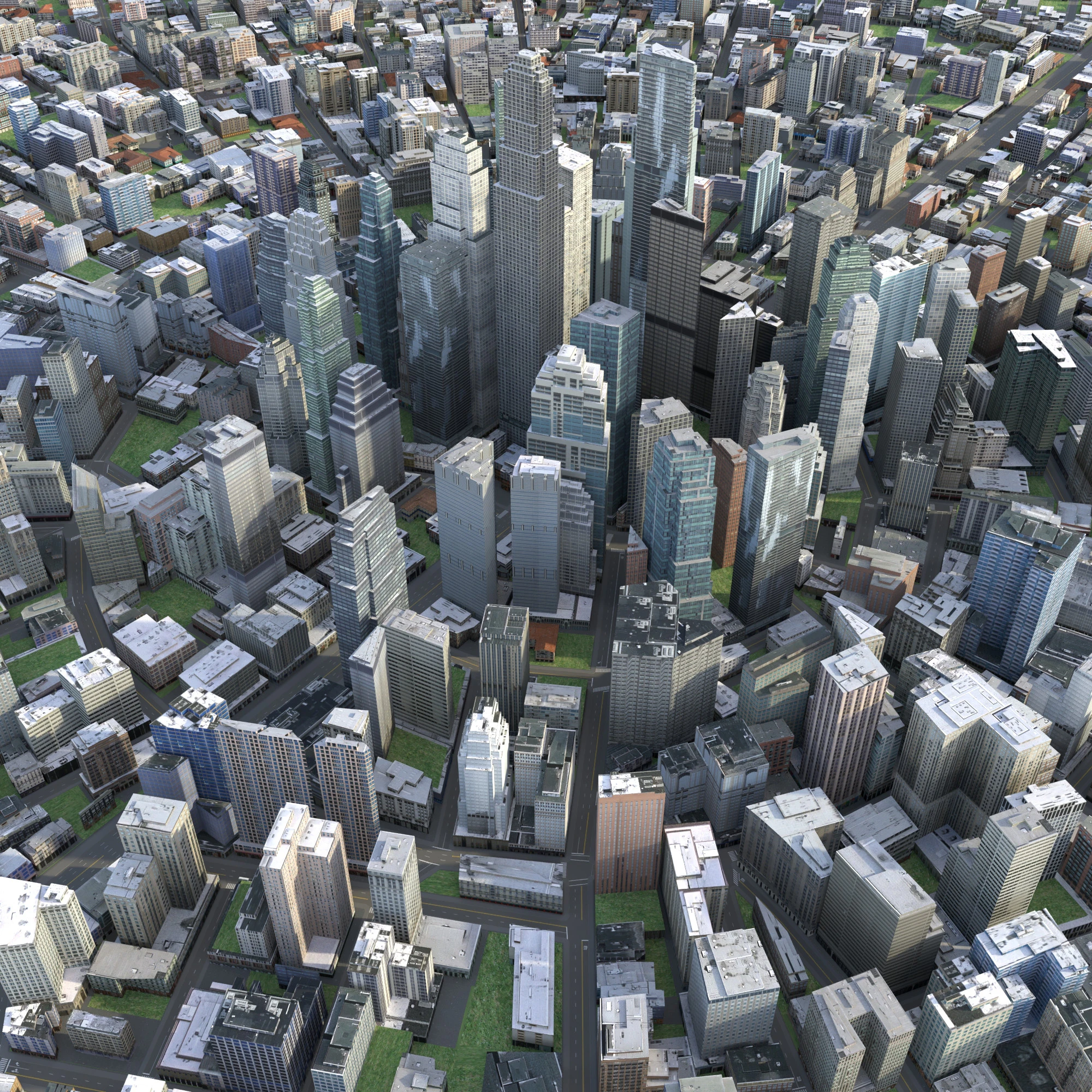 Город 116 3D Модель .c4d .max .obj .3ds .fbx .stl .blend 