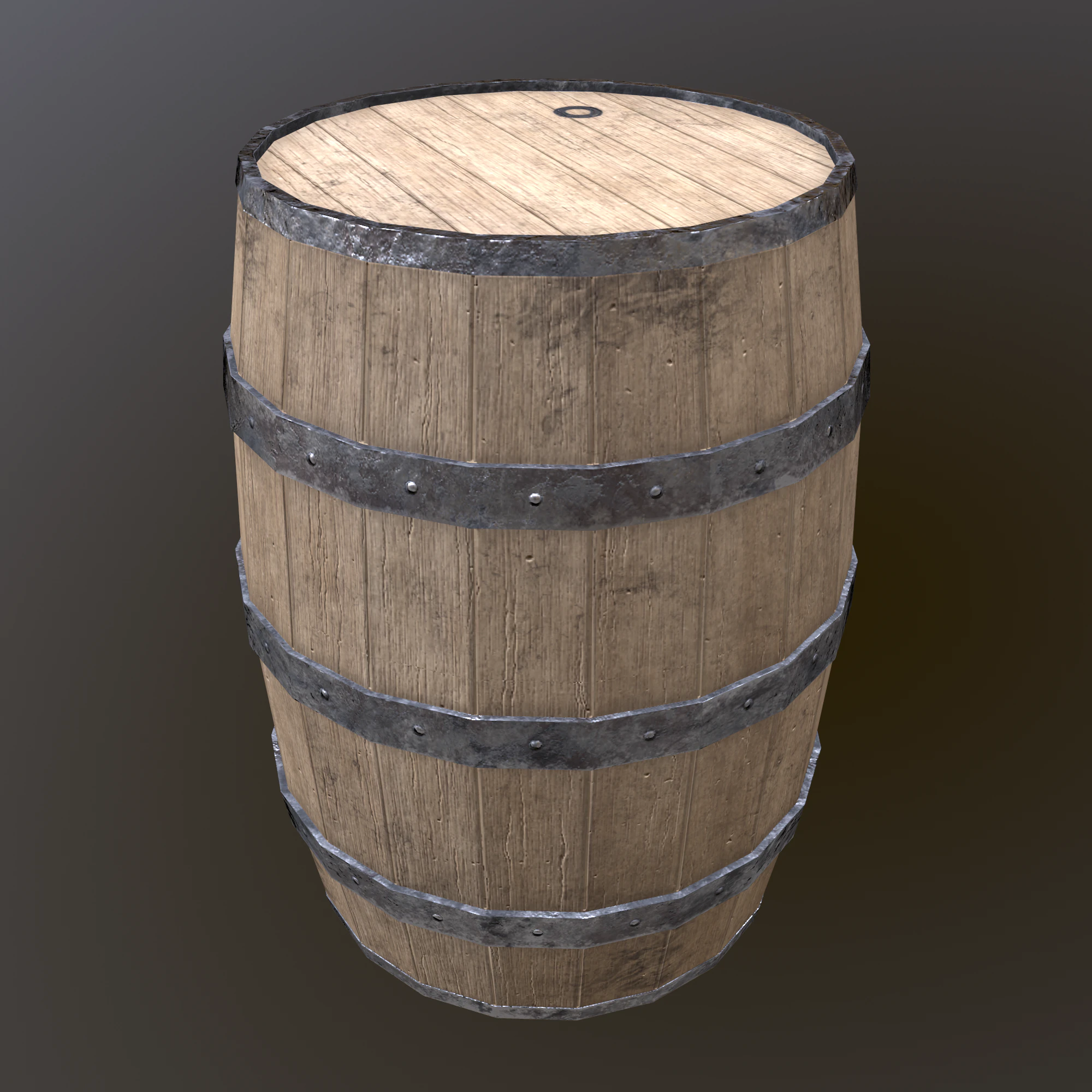 Barrel 02 3D Model .c4d .max .obj .3ds .fbx .stl .blend 