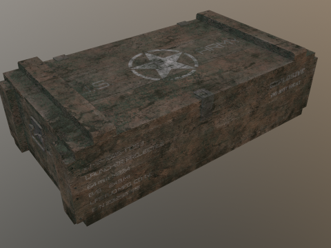Military crate 03 3D Model