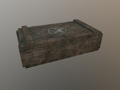 Military crate 03 3D मॉडल
