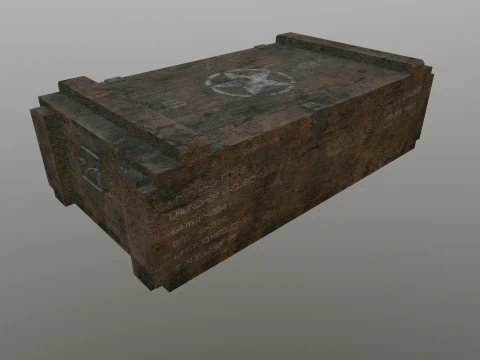 Military crate 03 3D Model