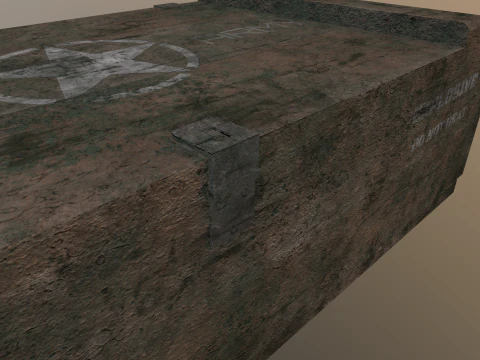 Military crate 03 3D Model