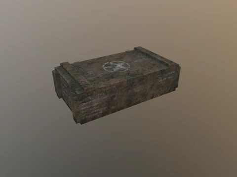 Military crate 03 3D Model