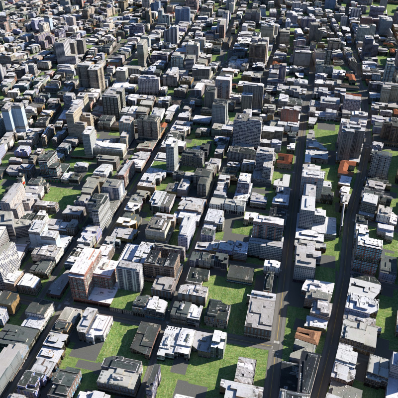City 123 3D मॉडल .c4d .max .obj .3ds .fbx .stl .blend