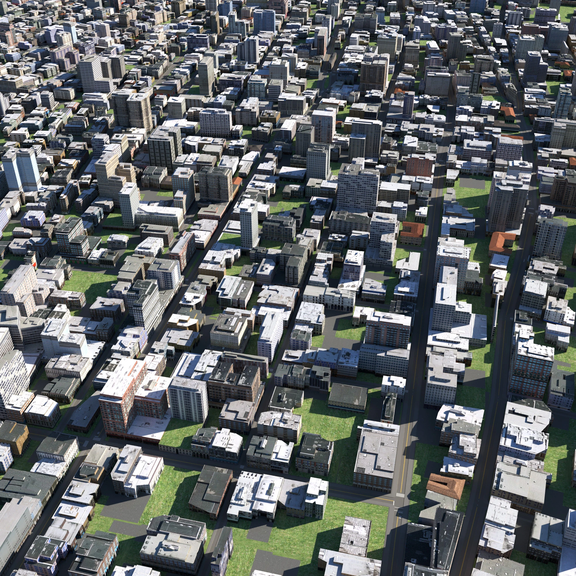 City 123 3D Model .c4d .max .obj .3ds .fbx .stl .blend 