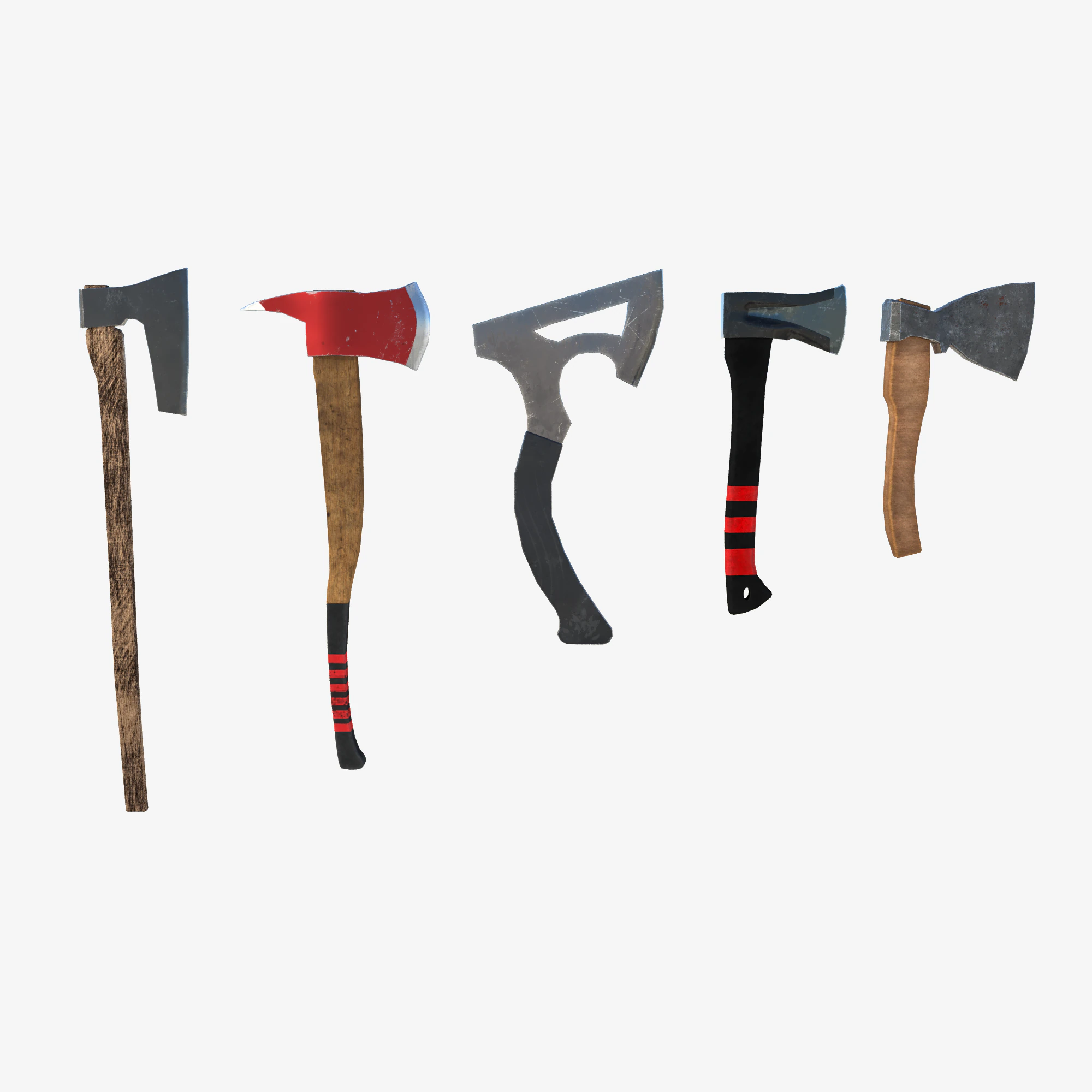 Axe pack 01 3D Model .c4d .max .obj .3ds .fbx .stl .blend 