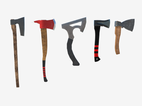 도끼 팩 01 3D 모델