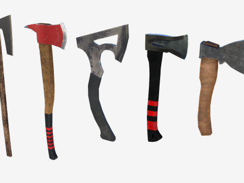 Пакет сокир 01 3D Модель