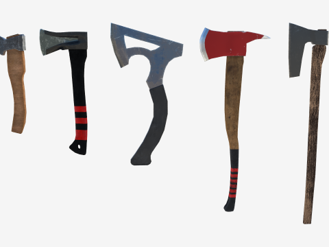 Пакет сокир 01 3D Модель