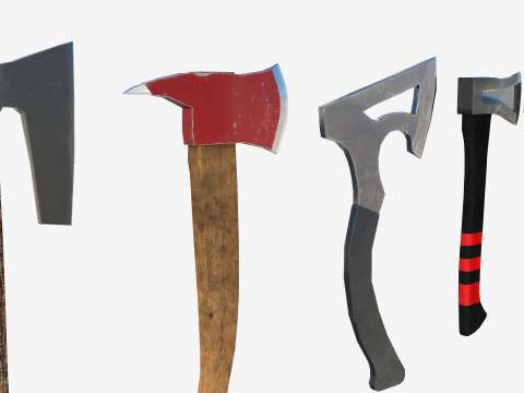Пакет сокир 01 3D Модель