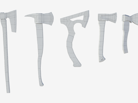 Пакет сокир 01 3D Модель