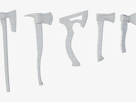 Axe pack 01 3D Model