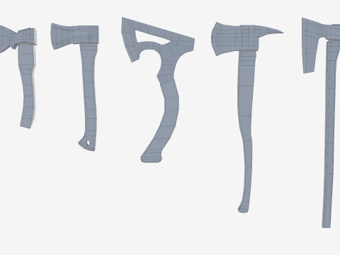 Пакет сокир 01 3D Модель