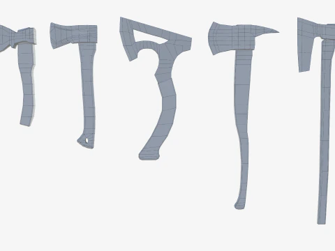 Axe pack 01 3D Model