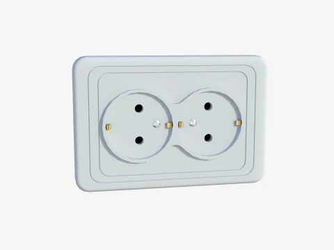 Pacote de tomadas el&eacute;tricas de parede Modelo 3D