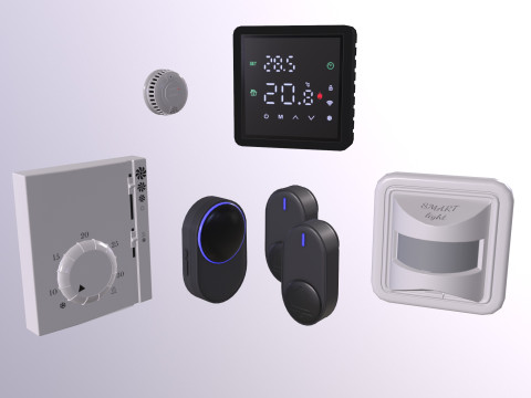 Residential Wall Control Devices Pack 3D Model