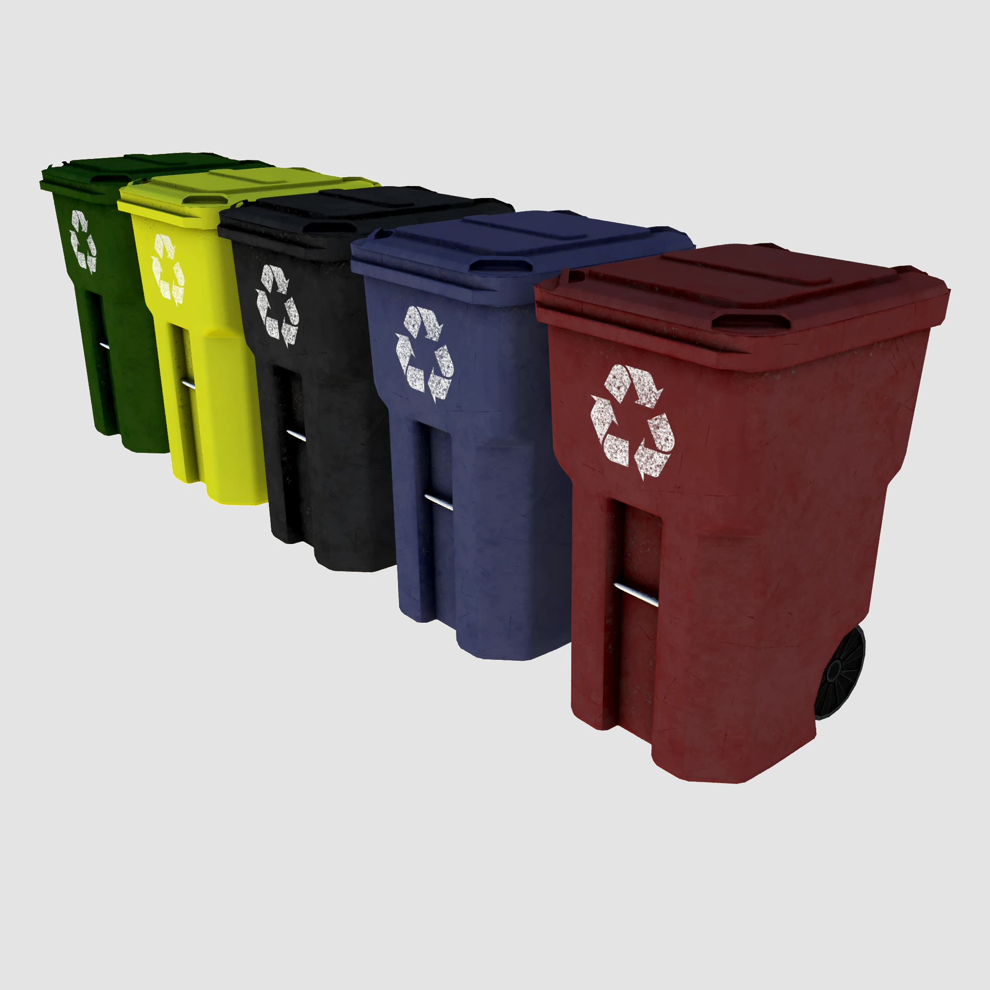 Street trash bin 01 3D Model .c4d .max .obj .3ds .fbx .stl .blend 