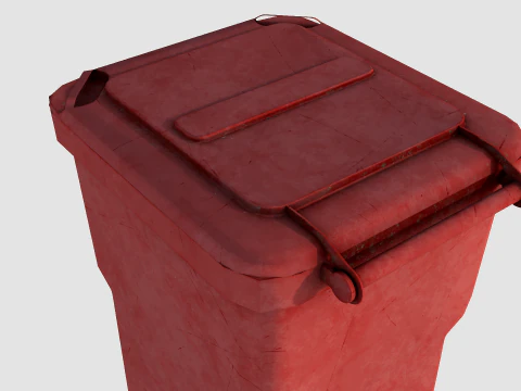 Street trash bin 01 3D Model