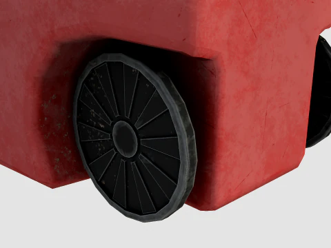 Street trash bin 01 3D Model