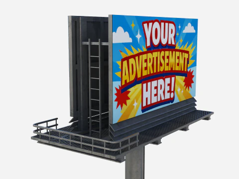 Advertising Billboard 01 3D Model