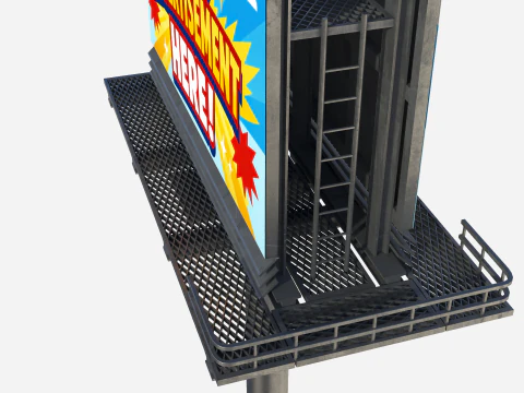 Advertising Billboard 01 3D Model