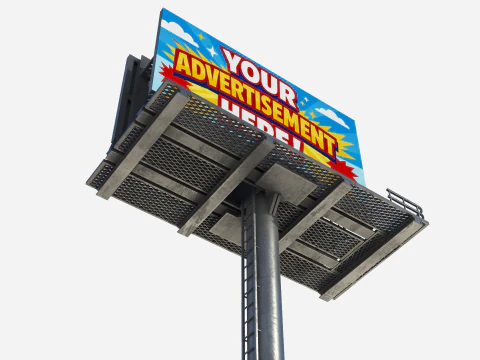 Advertising Billboard 01 3D Model