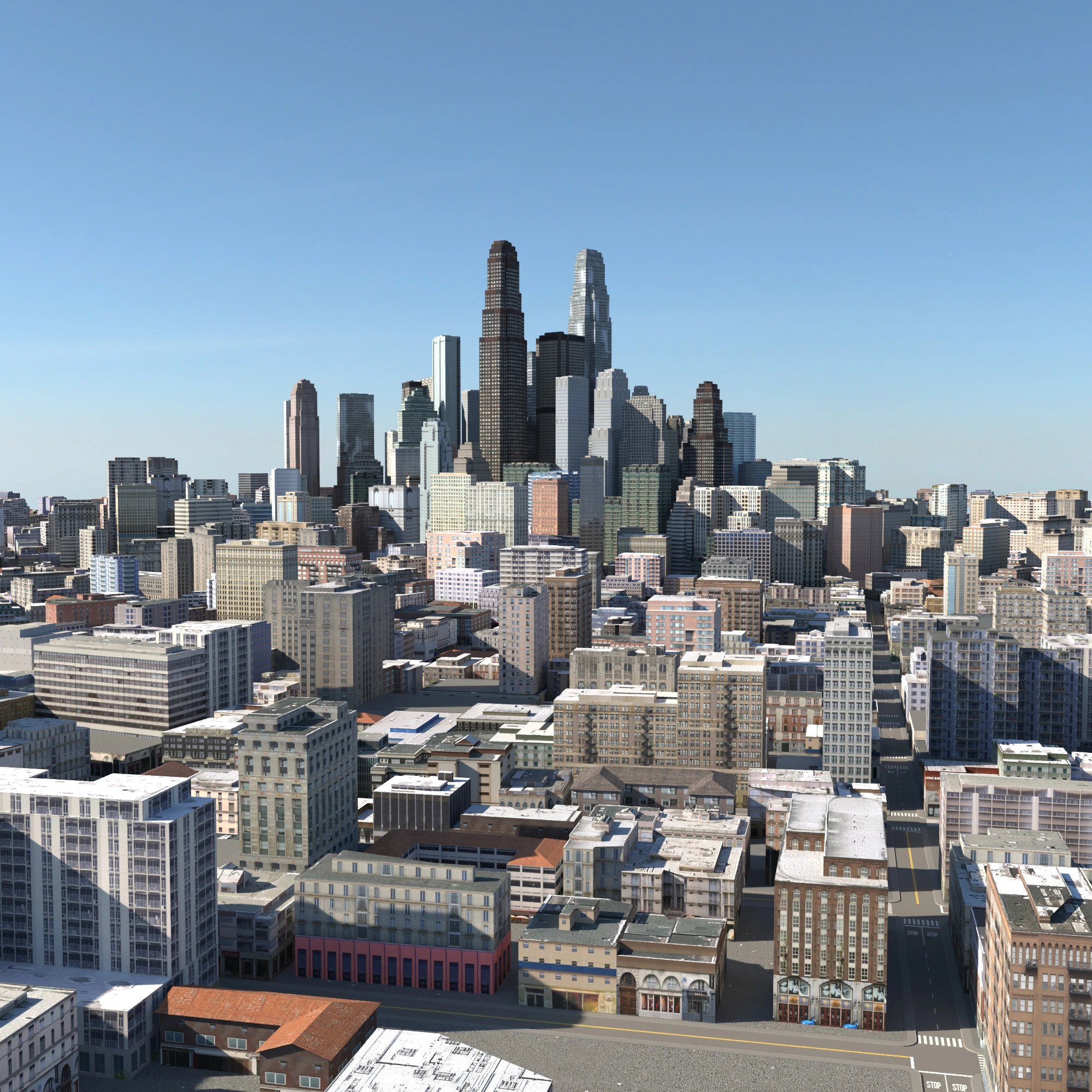 City 127 3D Model .c4d .max .obj .3ds .fbx .stl .blend