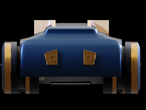 Toy Car Open Roof Low Poly 3D Model
