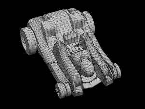 Toy Car Open Roof Low Poly 3D Model