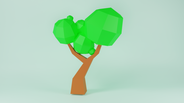 3D Low Poly Tree - Game Ready model Modèle 3D .c4d .max .obj .3ds .fbx .stl .blend 