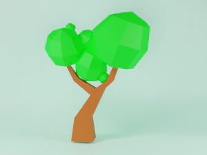 Low Poly Tree - pronto para jogo Modelo 3D Modelo 3D
