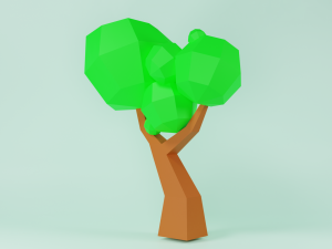 3D Low Poly Tree - Game Ready model Modèle 3D
