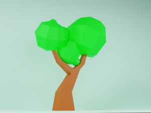 3D Low Poly Tree - Game Ready model Modèle 3D