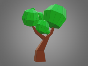 3D Low Poly Tree - Game Ready model Modèle 3D