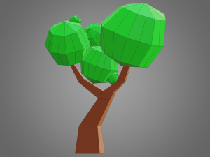 3D Low Poly Tree - Game Ready model Modèle 3D