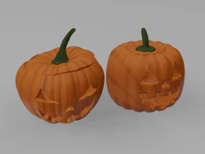 Halloween Pumpkin Pack Collection 3D Model