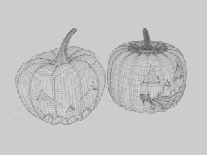 Halloween Pumpkin Pack Collection 3D Model