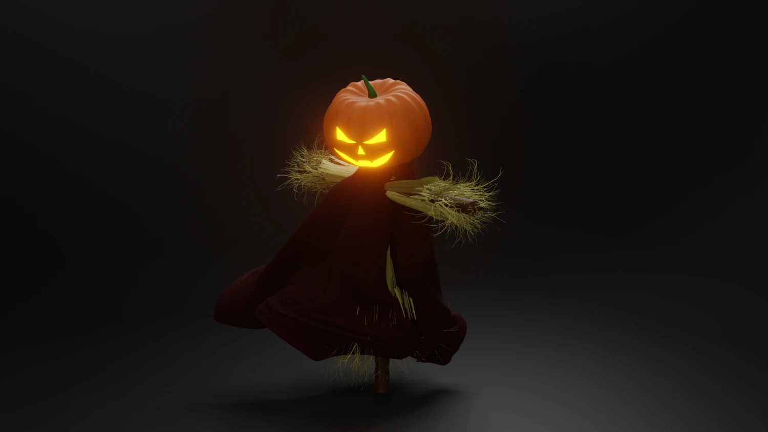 Halloween Scare Crow 3D Model .c4d .max .obj .3ds .fbx .stl .blend 