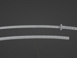 Red style katana 3D 模型