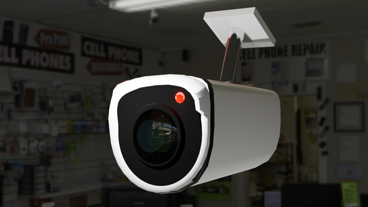 CCTV Camera 3D Model .c4d .max .obj .3ds .fbx .stl .blend