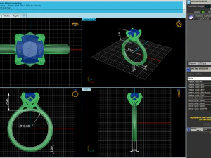 Solitaire Twist Prong Ring R1 3D Print Model