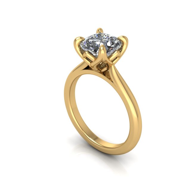 Solitaire Twist Prong Ring R1 3Dプリントモデル .c4d .max .obj .3ds .fbx .stl .blend