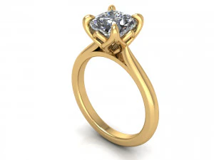 Tek Taş B&uuml;k&uuml;ml&uuml; U&ccedil;lu Y&uuml;z&uuml;k R1 3D Baskı Modeli