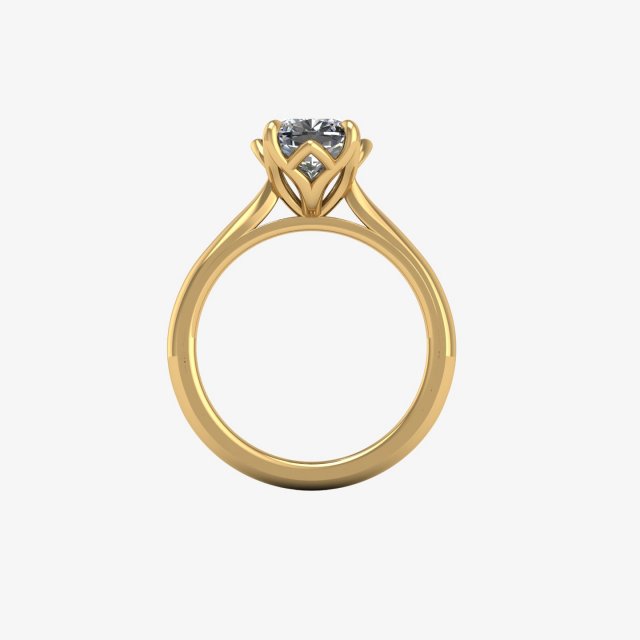 Solitaire Twist Prong Ring R1 3D Принт Модель .c4d .max .obj .3ds .fbx .stl .blend