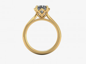 Solitaire Twist Prong Ring R1 3D 프린트 모델