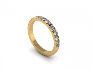 Solitaire Twist Prong Ring R2 Modelo de Impressão 3D