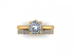 Solitaire Twist Prong Ring R2 Modelo de Impressão 3D
