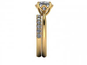 Solitaire Twist Prong Ring R2 3D Print Model