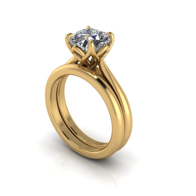 Solitaire Twist Prong Ring R3 Model do druku 3D .c4d .max .obj .3ds .fbx .stl .blend 